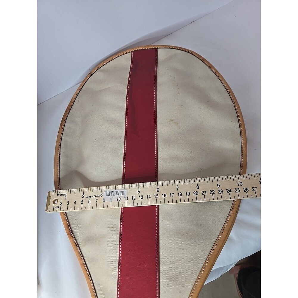 Coach Tennis Racket Case Canvas & Leather Style 7758 - Picture 13 of 15